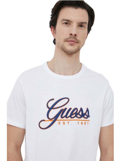 Тениска GUESS 3D Embro T-Shirt Бяло | M3GI25.K8FQ4