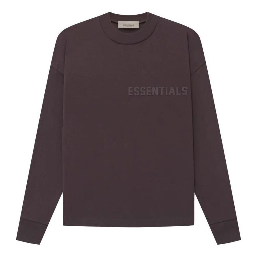 Тениска Fear of God Essentials Long Sleeve T-Shirt Кафяво | FOG-SS23-077
