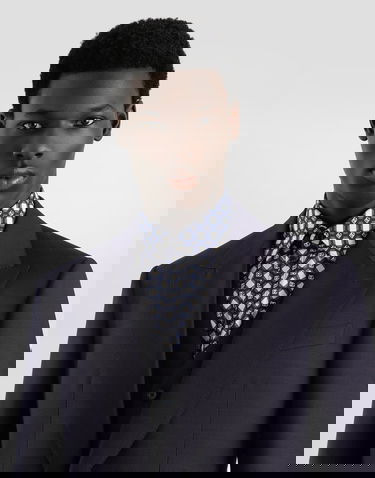 Комплект Dolce & Gabbana Dolce & Gabbana Single-Breasted Micro-Patterned Three-Piece Suit Тъмно синьо | GK02XTFM2GSS8031, 3