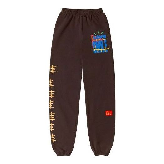 Спортни панталони Cactus Jack by Travis Scott Travis Scott Cactus Jack x McDonalds Smile Sweatpants Кафяво | TC-282