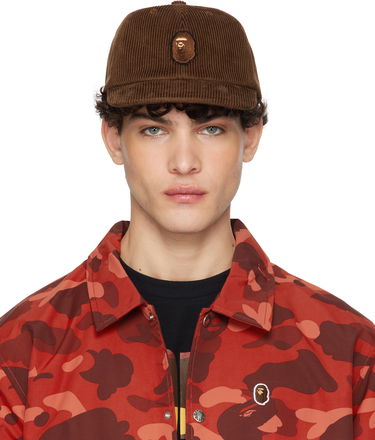 Шапка с козирка BAPE Corduroy Cap With Logo Patch Кафяво | 001CPK801004M, 0
