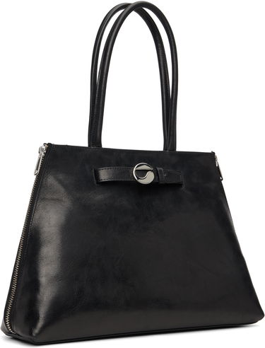 Дамска чанта Coperni Top Handle Data Bag with Metallic Clasp Черно | COPBA121F6064, 1