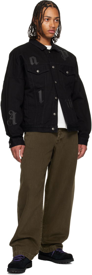 Яке Palm Angels Gothic Logo Denim Jacket Черно | PMYE006F25DEN0011010, 3