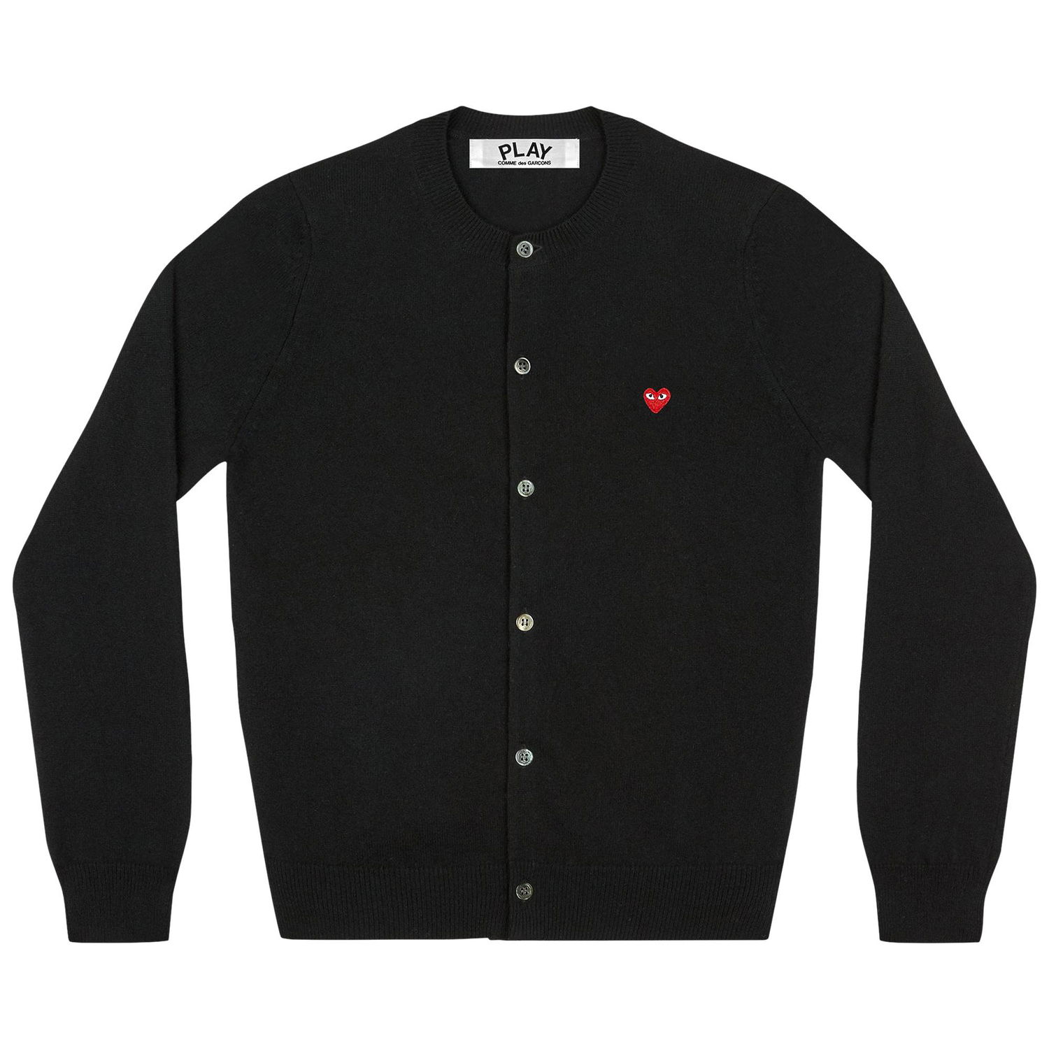 Пуловер Comme des Garçons PLAY Mini Heart Cardigan Черно | AZ N079 051 1, 1