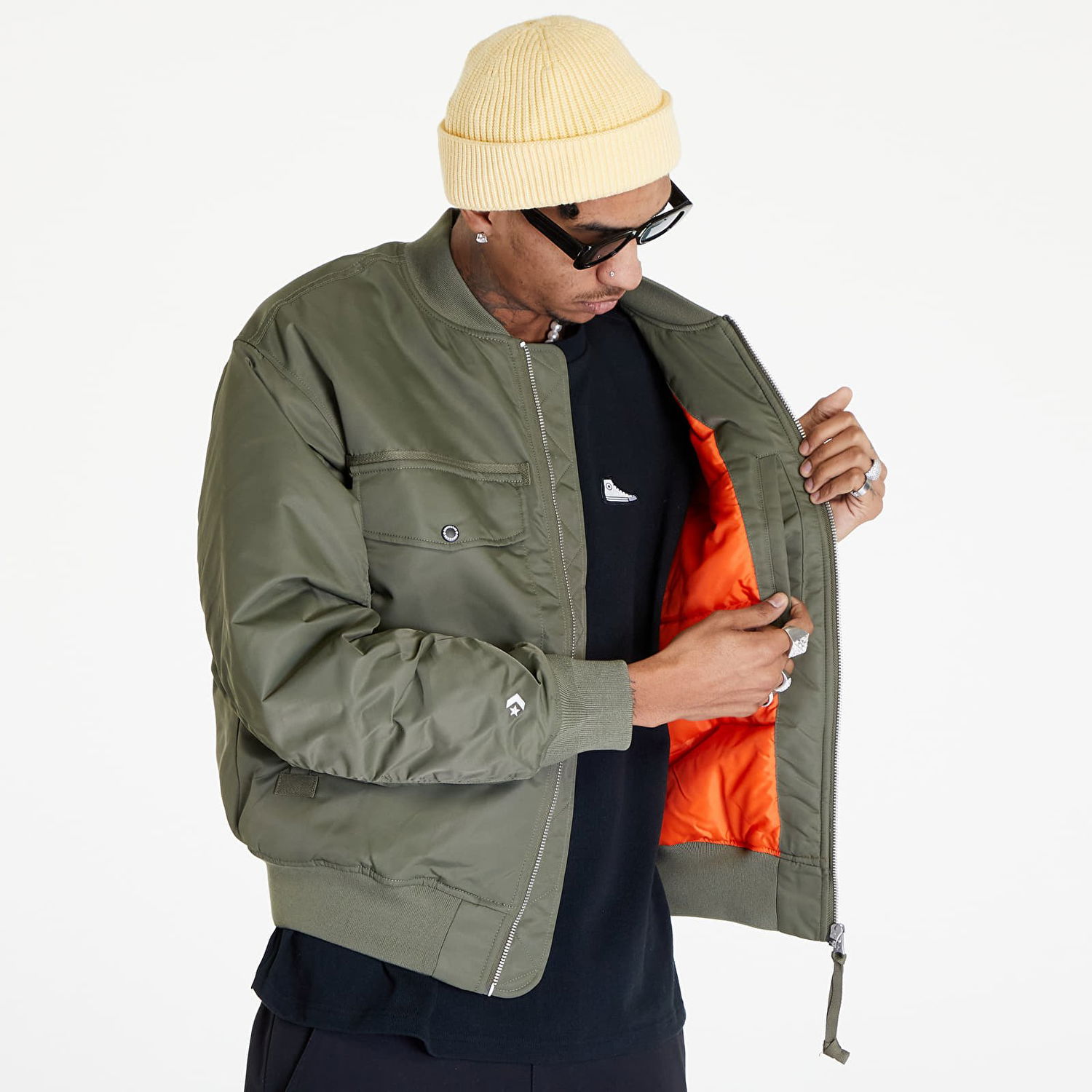 Яке бомбър Converse Military Pack Ma-1 Bomber Jacket Зелено | 10023761-A01, 1