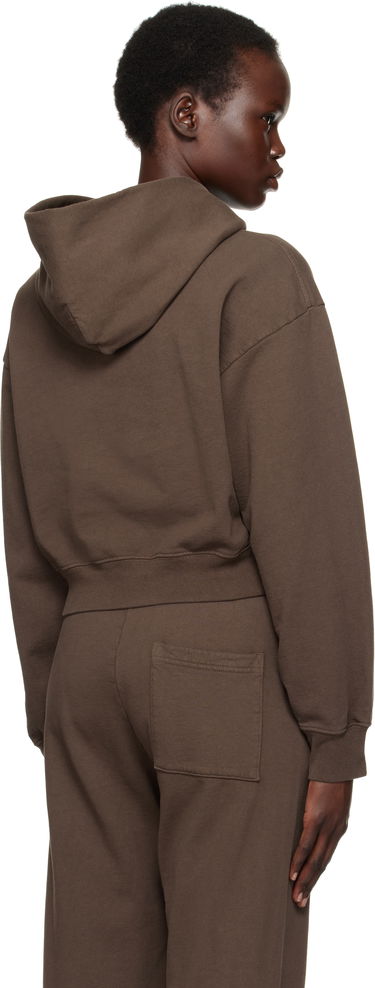 Суитчър Sporty & Rich H&W Crest Cropped Hoodie Кафяво | ST074512241BR03, 2