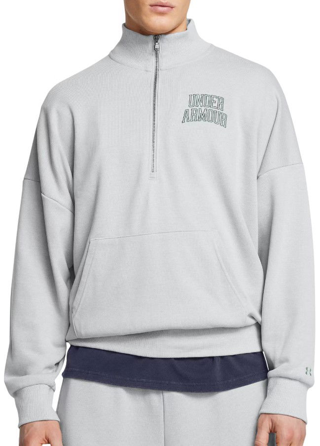 Суитчър Under Armour UA Icon HWT Terry Oversized 1/2 Zip Top Сиво | 1386550-011, 0