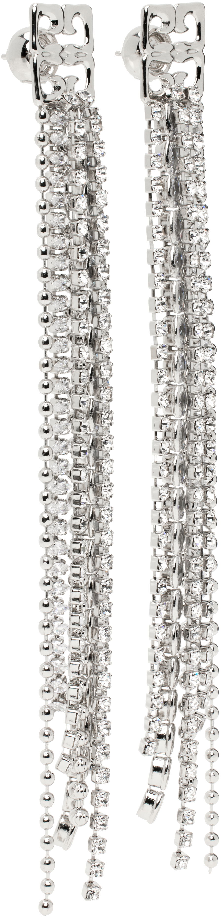 Обеци Givenchy 4G Liquid Crystal Drop Earrings Металик | BF111RF005040, 1