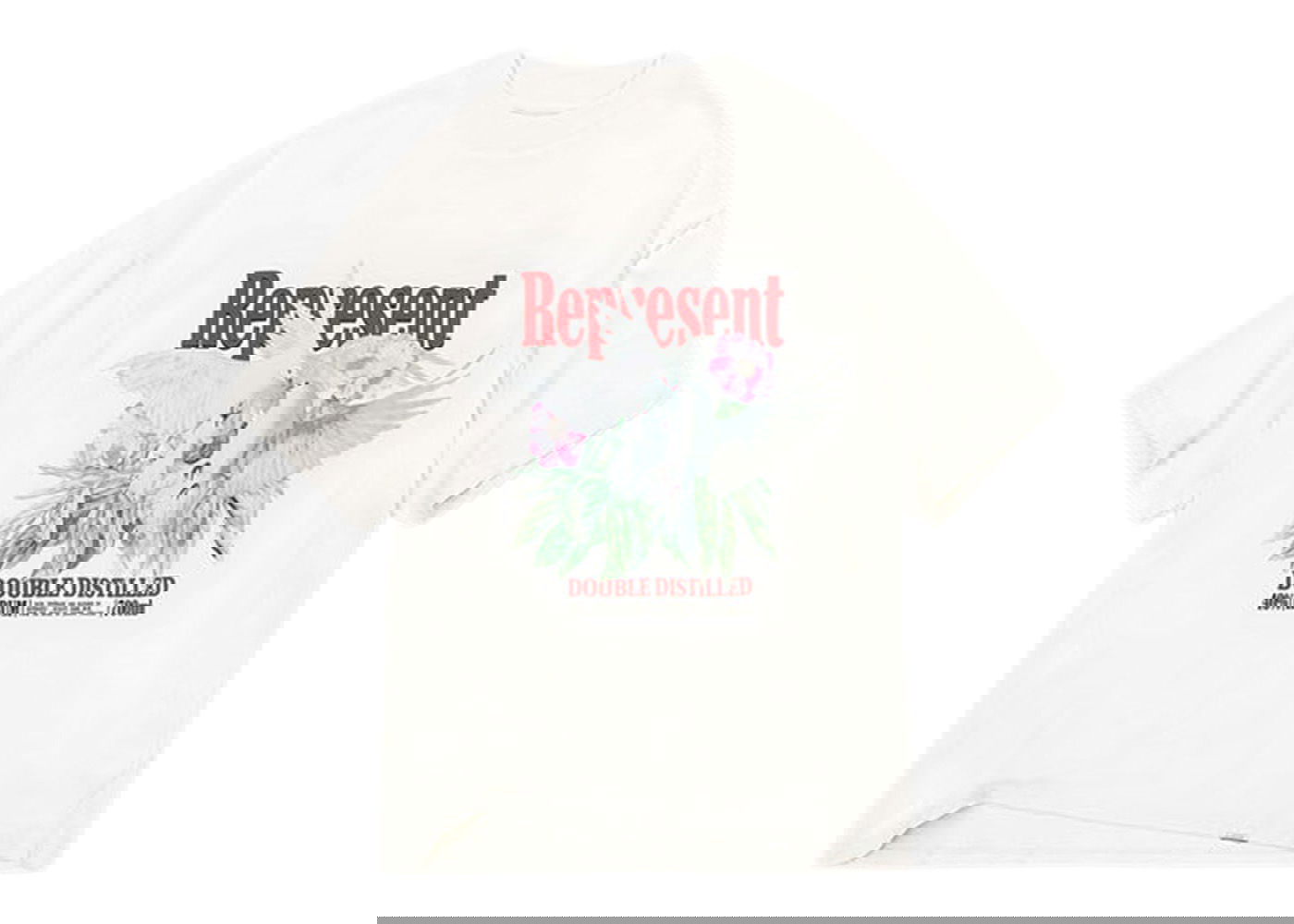 Тениска Represent Clo Represent Double Distilled T-shirt Flat White Бяло | M05236-72, 0