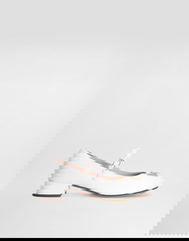 Кецове и обувки Dolce & Gabbana Nappa Leather Mary Jane Ballet Flats Бяло | D11397A120080001, 0