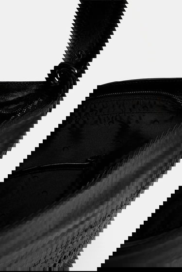 Дамска чанта Marine Serre Marine Serre Moonogram Embossed Leather Futura Tote Bag Черно | UBA005A.CLEA0051, 4