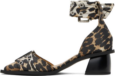 Кецове и обувки GANNI GANNI Buckle Open Cut Heels Кафяво | S2863, 2