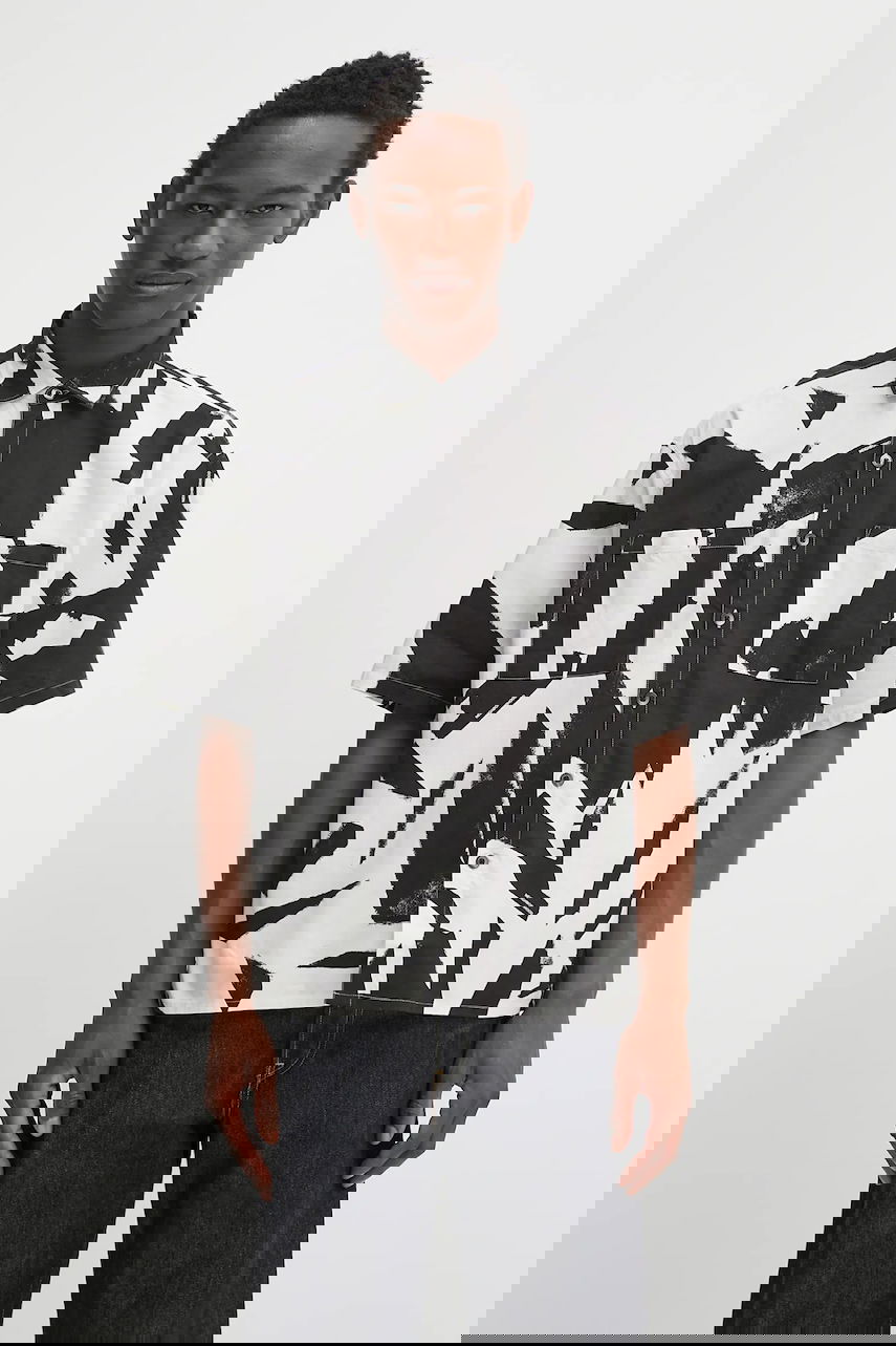 Риза Neighborhood NEIGHBORHOOD Abstract Pattern Relaxed Fit Shirt Многоцветен | 251TSNH.SHM13, 0