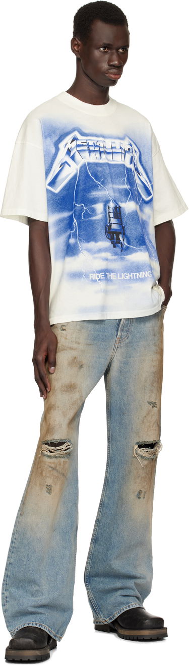 Тениска Represent Clo Represent 'Metallica Ride the Lightning' Graphic Print T-Shirt Бяло | MLM4382, 3