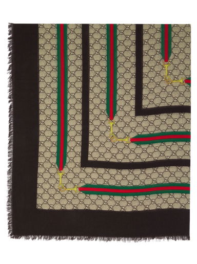 Шал Gucci GG Scarf Кафяво | 756936 3GAL9