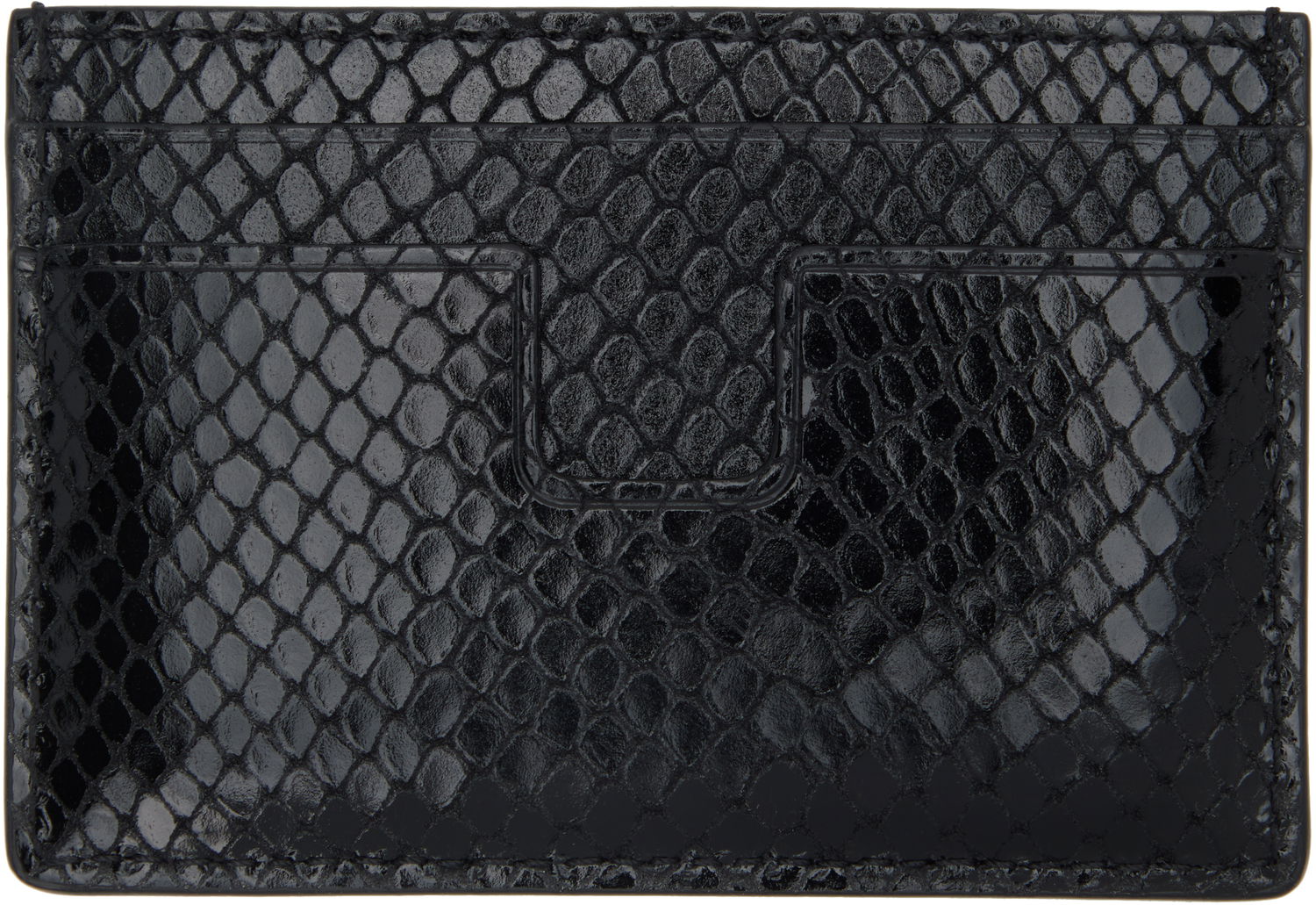 Портфейл Tom Ford TOM FORD Printed Python Card Holder Черно | YM232-LCL471G, 1