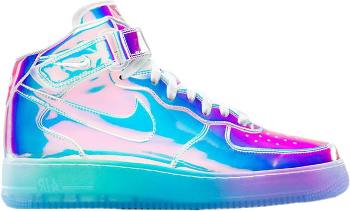 Кецове и обувки Nike Air Force 1 Mid Iridescent (ID) Металик | 779425-991, 0