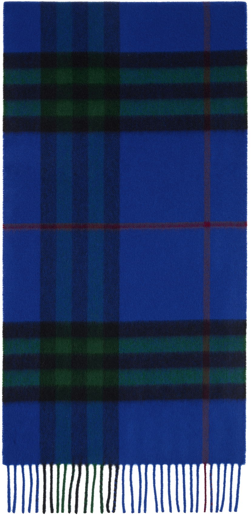 Шал Burberry Burberry Check Cashmere Scarf Синьо | 8112630