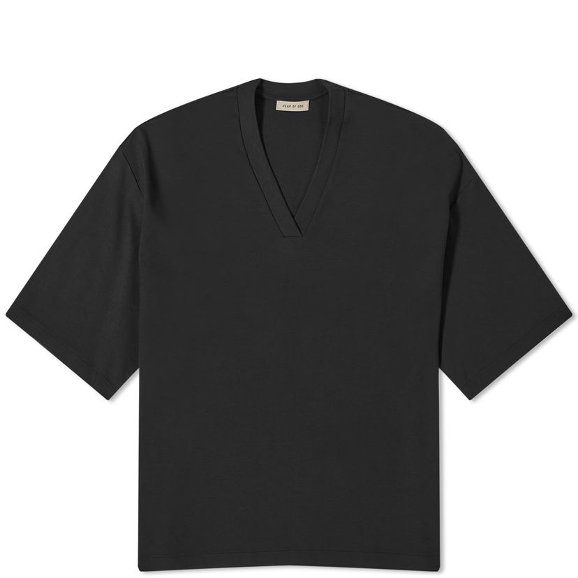 Тениска Fear of God Milano V-Neck T-Shirt Черно | FG850-208VIS-001