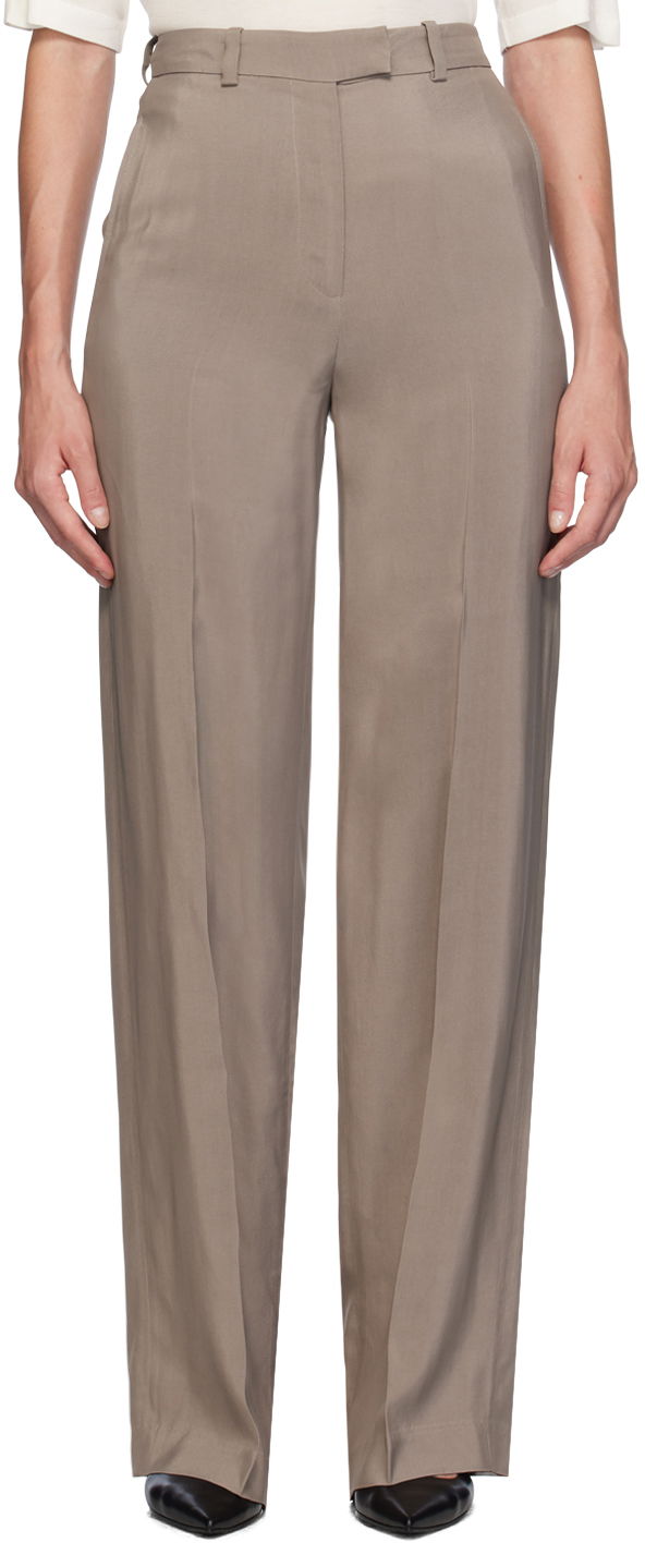 Панталони Anine Bing Anine Bing Dolan Wide-Leg Trousers Бежово | A-03-3343-TPU23, 0