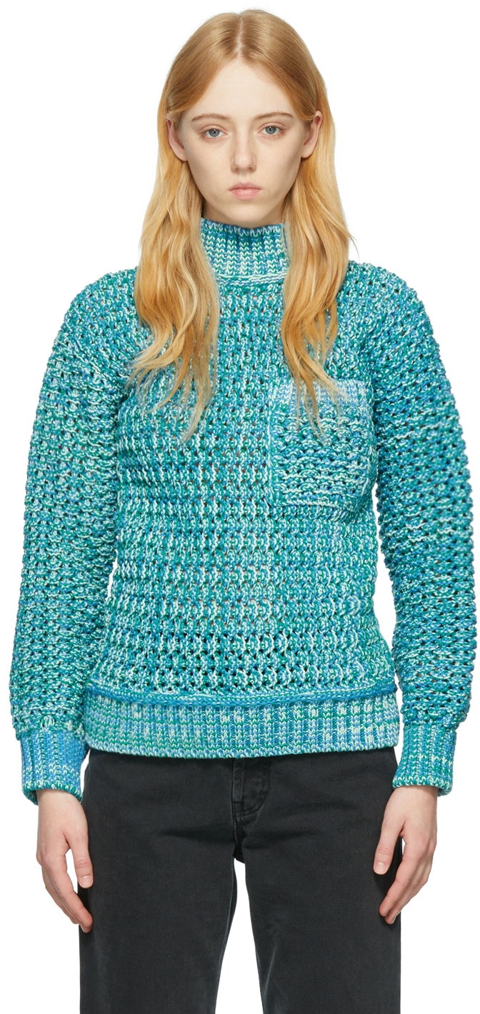 Пуловер Ambush Knit Cotton Turtleneck Тюркоазено | BMHA009S22KNI0014300, 0