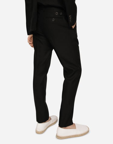 Панталони Dolce & Gabbana Dolce & Gabbana Linen Pants Черно | GY6IETFU4LFN0000, 3