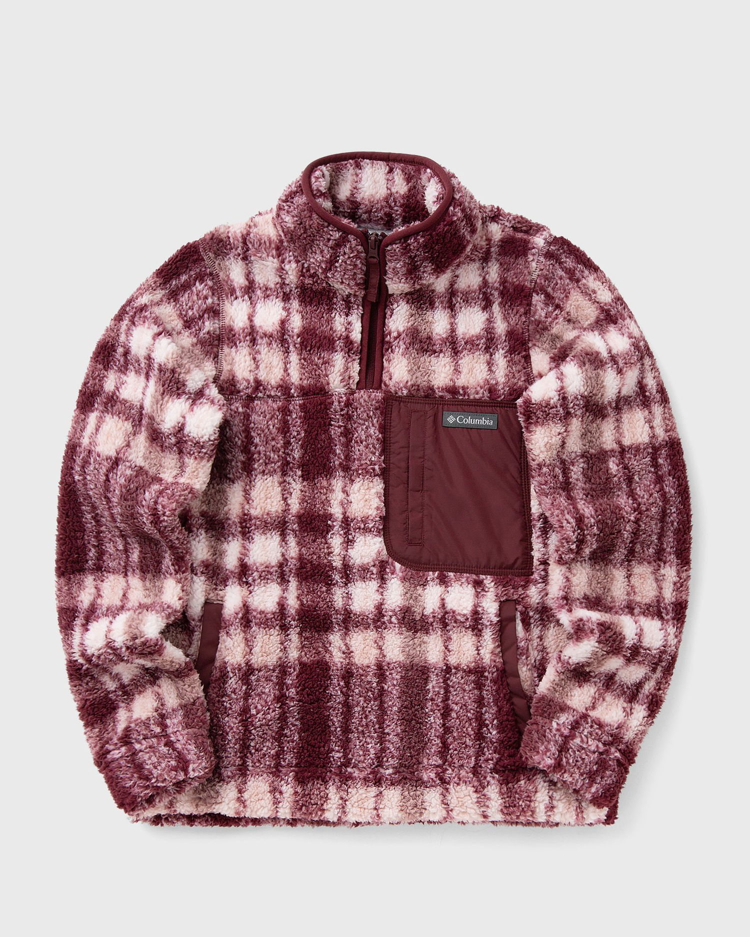 Пуловер Columbia Women's Plaid Print Sherpa Fleece Pullover Бургунди | 2085734624, 0