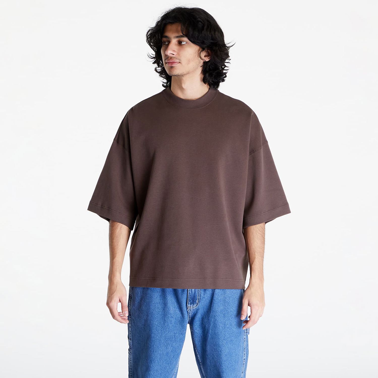 Тениска Nike Sportswear Tech Fleece Reimagined Oversized Short-Sleeve Tee Кафяво | FB8165-237, 0