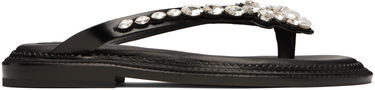 Кецове и обувки Simone Rocha Simone Rocha Embellished Flower Flip-Flops Черно | SLD54B 0740, 0