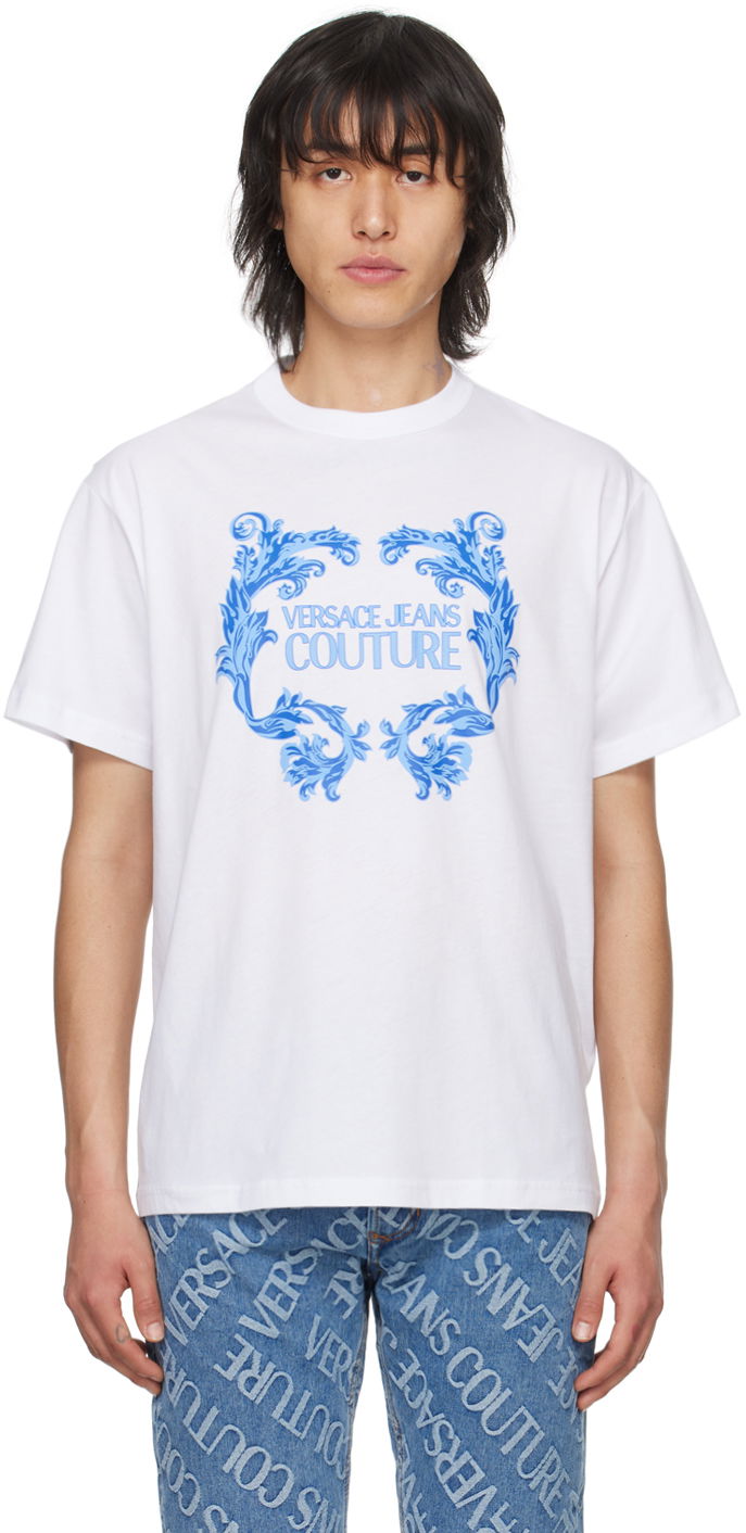Тениска Versace Bonded T-Shirt Бяло | E76GAHG02_ECJ00G, 0