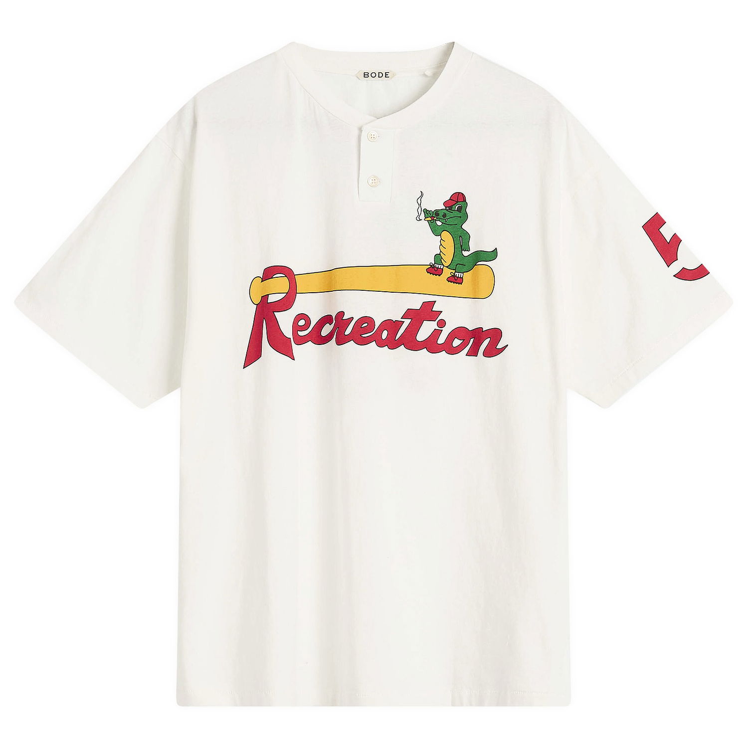 Тениска Bode Bode Reptile Recreation Graphic T-Shirt Бяло | MRS25CS029-CREAM, 1