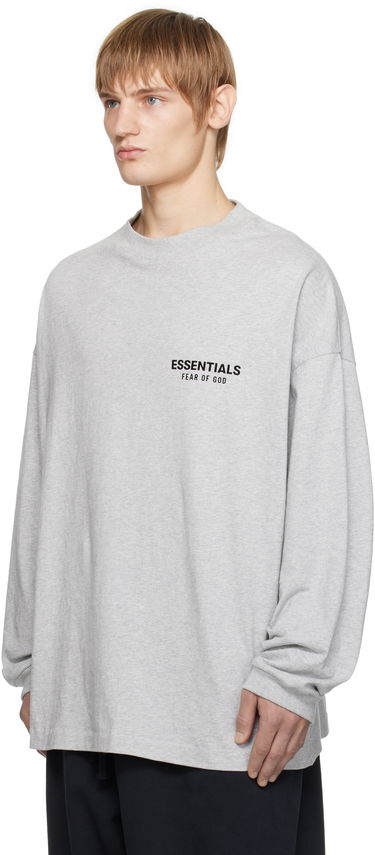Пуловер Fear of God Fear of God ESSENTIALS Jersey Long Sleeve T-Shirt Сиво | 125HO244378F, 3