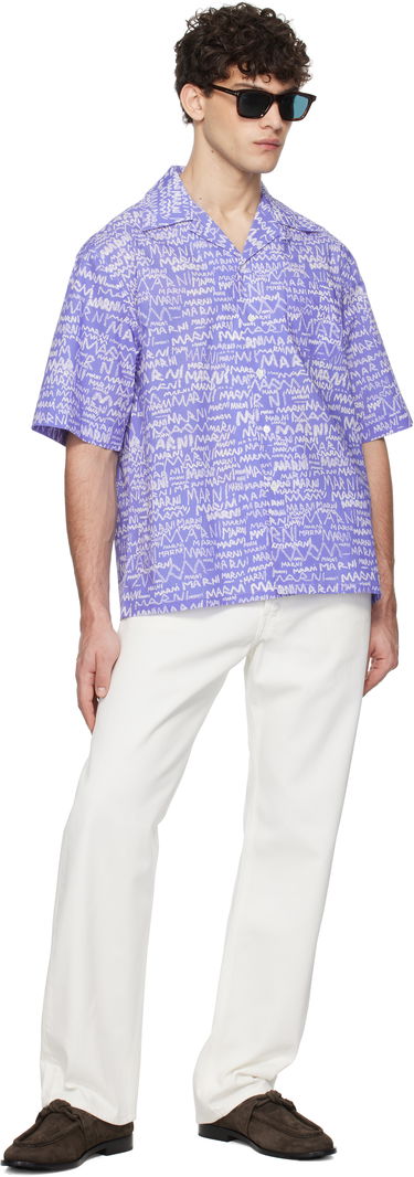 Риза Marni Marni Pencil Logo Short Sleeve Shirt Лилаво | CUMU0213A5 UTC464, 3