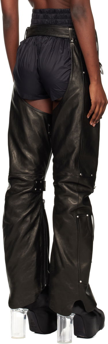 Панталони Rick Owens Concordians Leo Prothmann Edition Chaps Leather Trousers Черно | RO02E4436 LNV, 2
