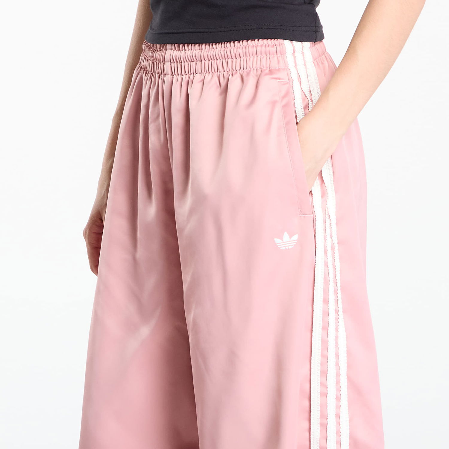 Панталони adidas Originals adidas Originals Satin Wide Leg Pants with Ruffle 3-Stripes Розово | KC8815, 1