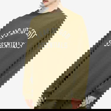 Тениска Fear of God Essentials Long Sleeve T-Shirt Зелено | 125BT244205F, 2