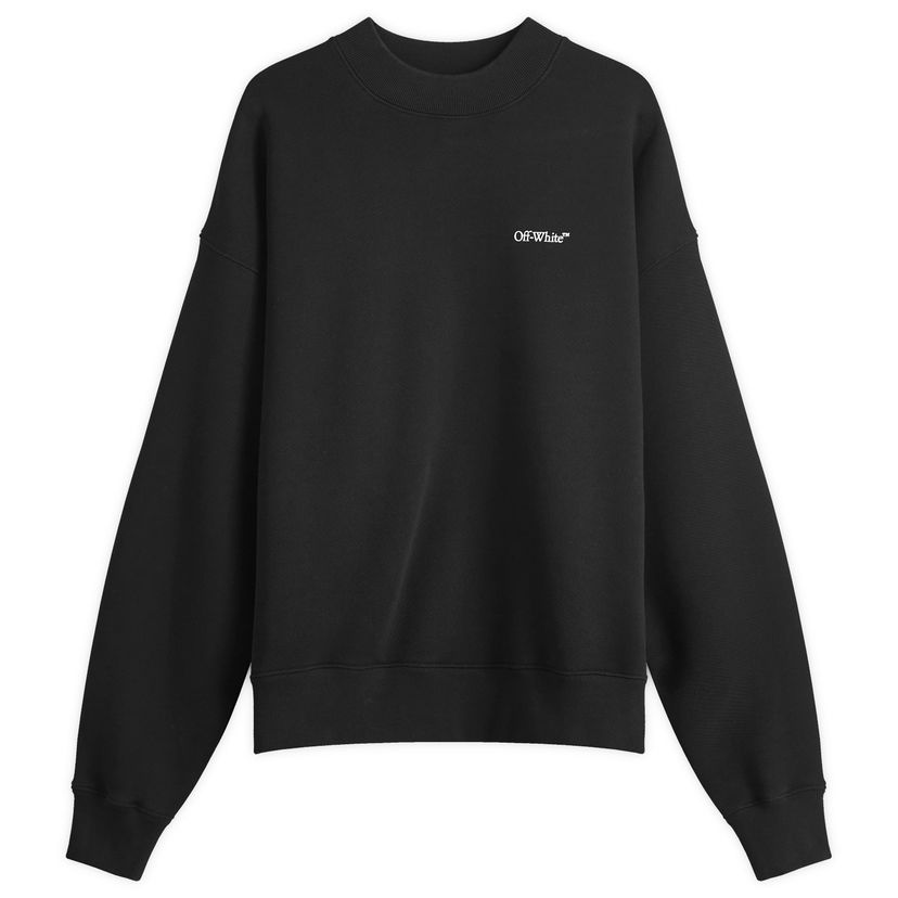 Суитчър Off-White Windy Arrow Skate Crew Sweat Черно | OMBA054F24FLE0021001