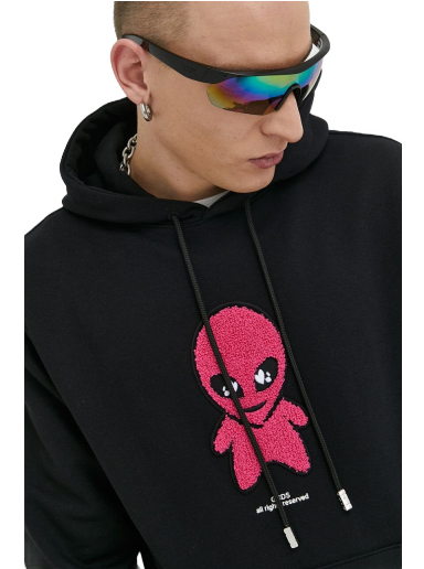 Суитчър GCDS Wirdo Regular Hoodie Черно | SS23M100180