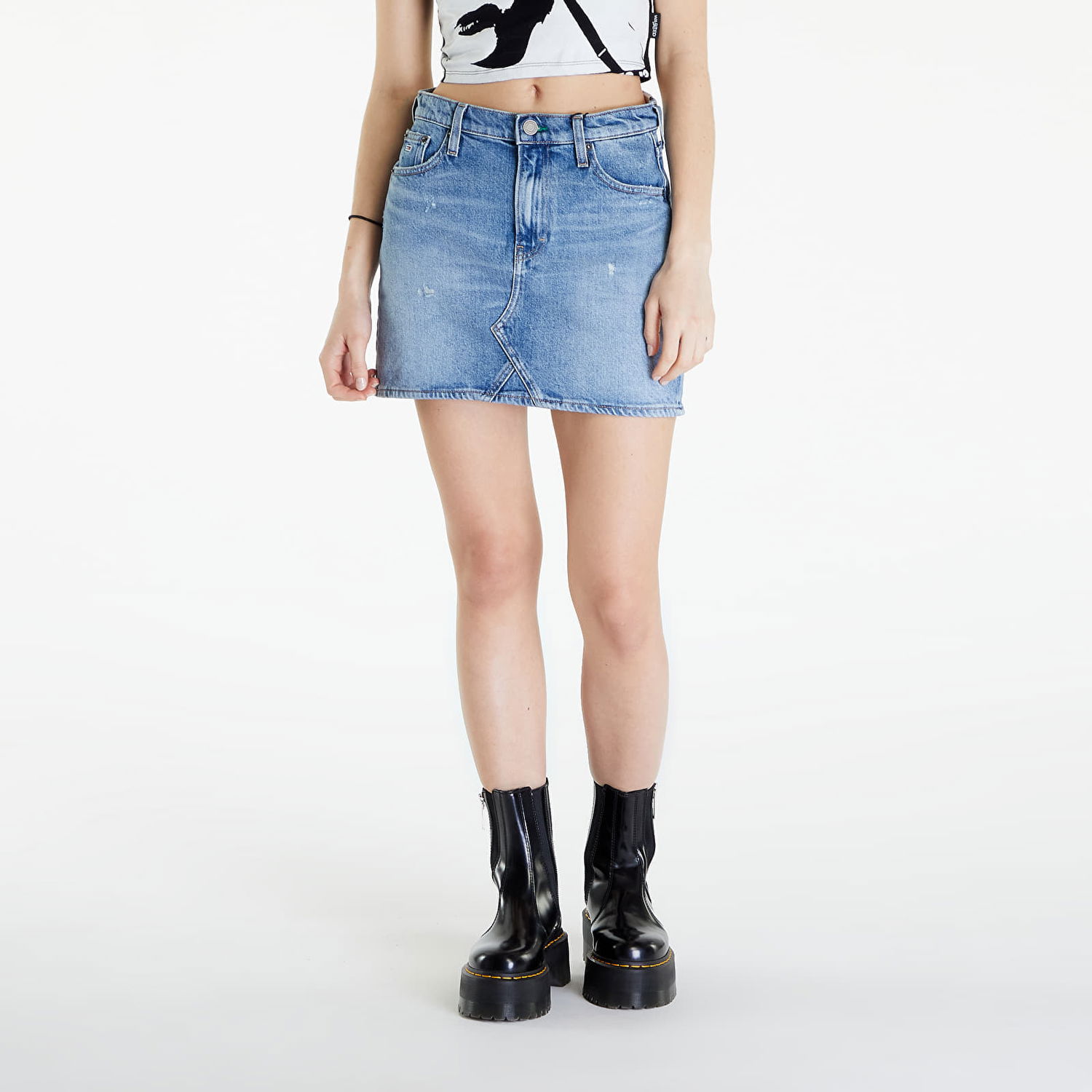 Пола Tommy Hilfiger Tommy Jeans Izzie Mid Rise Mini Classic Skirt Синьо | DW0DW17669 1A5, 0