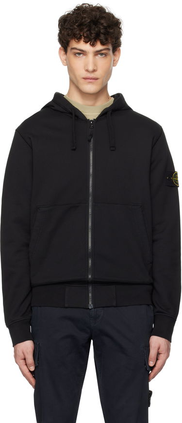 Суитчър Stone Island Diagonal Fleece Old Effect Hoodie Черно | K1S156100042S0051, 0