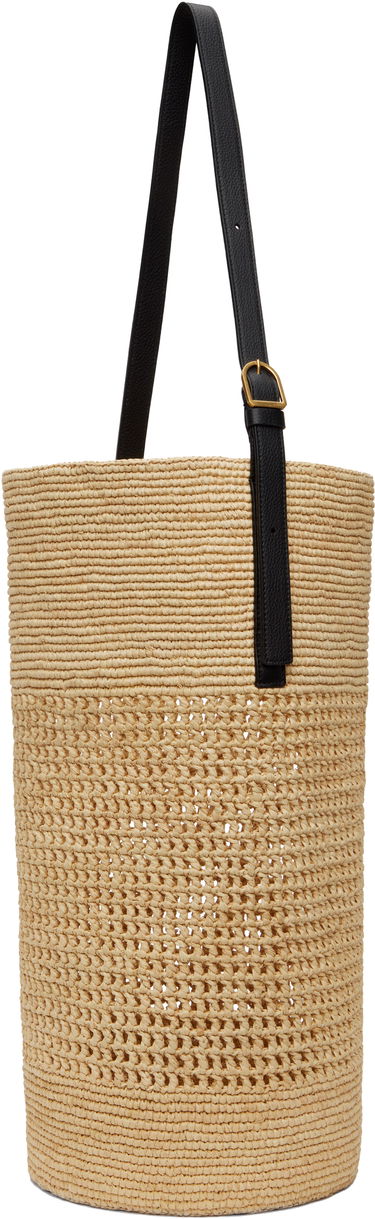 Голяма пазарска чанта Khaite KHAITE Billie Raffia Bucket Tote Бежово | H2047-727, 1