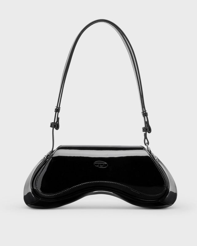 Black Patent Leather Crossbody Bag