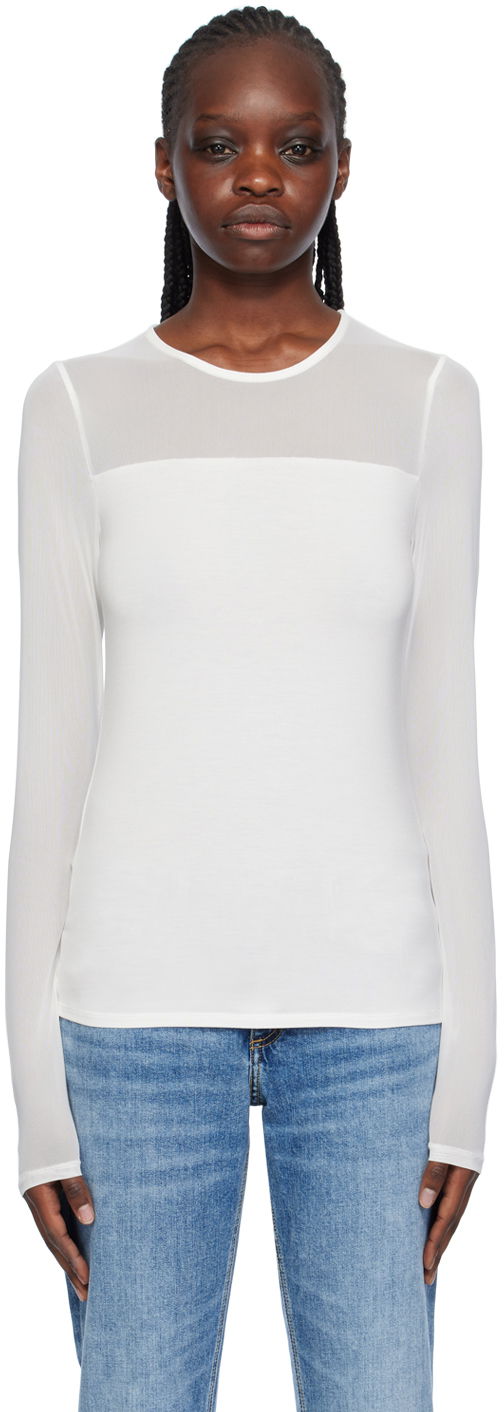 Тениска rag & bone Luca Long Sleeve T-Shirt Бяло | WAC23HT006FG06, 0