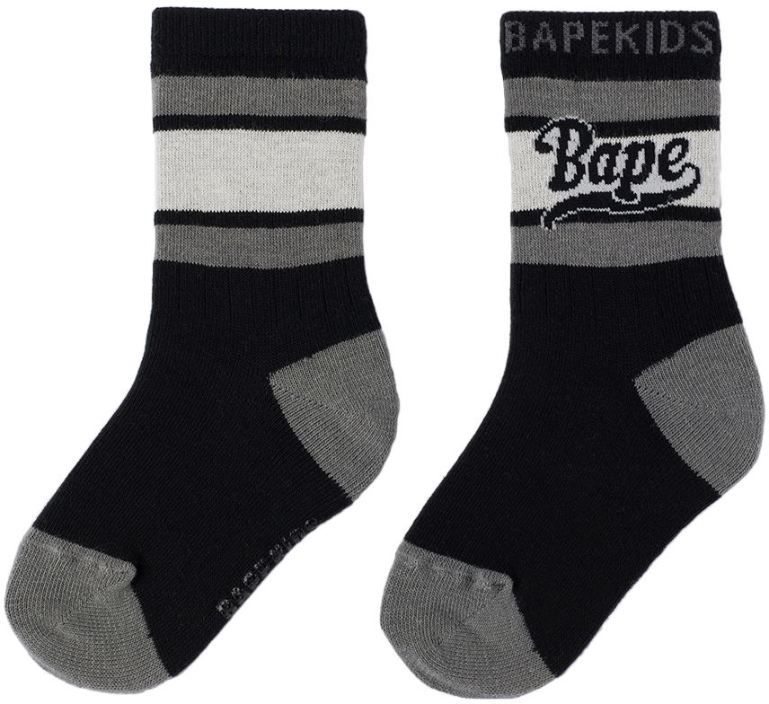 Чорапи BAPE A Bathing Ape Kids 'Bape Line' Socks Черно | 001SOI803001K, 1