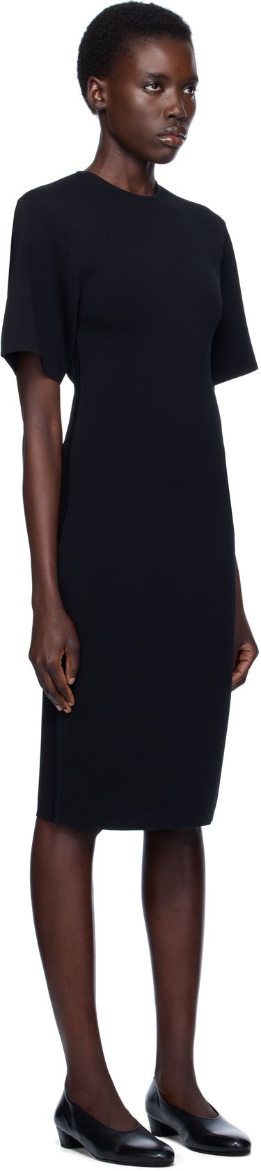 Pокля TOTEME TOTEME Knit Midi Tee Dress Черно | 253-WRD0232-YA0187, 1