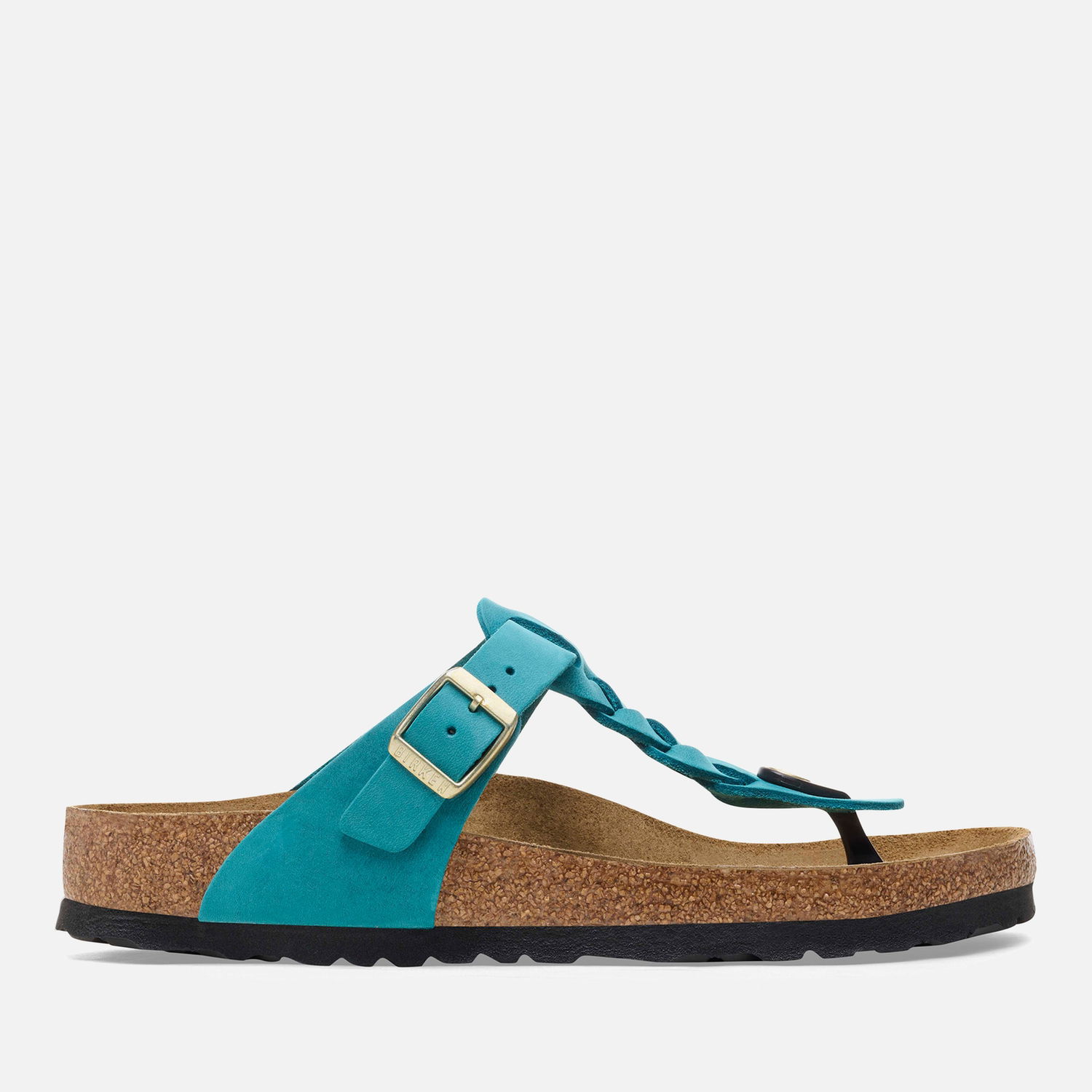 Кецове и обувки Birkenstock Gizeh Braided Slim Fit Leather Toe Post Sandals Тюркоазено | 1026325, 0