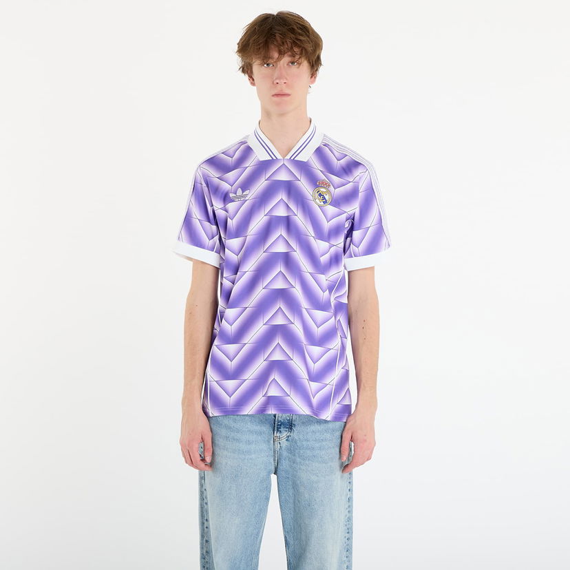 Фланелка adidas Originals Real Madrid Purple and White Geometric Pattern Football Jersey Лилаво | JN3055