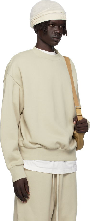 Суитчър Fear of God Fear of God ESSENTIALS Classic Fit Fleece Crewneck Sweatshirt Бежово | 192SP252046F, 1