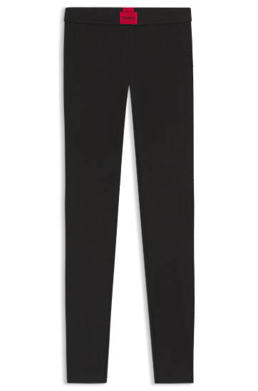 Клинове BOSS Thermal leggings with red logo label Черно | 50492277