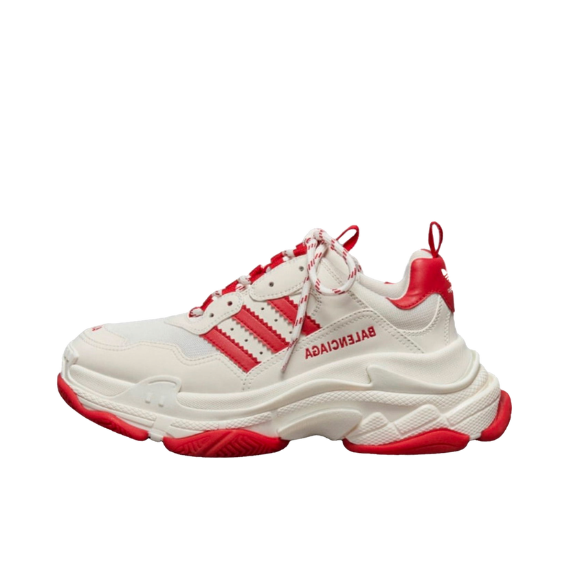 Кецове и обувки Balenciaga adidas x Triple S White Red Червено | IF0166